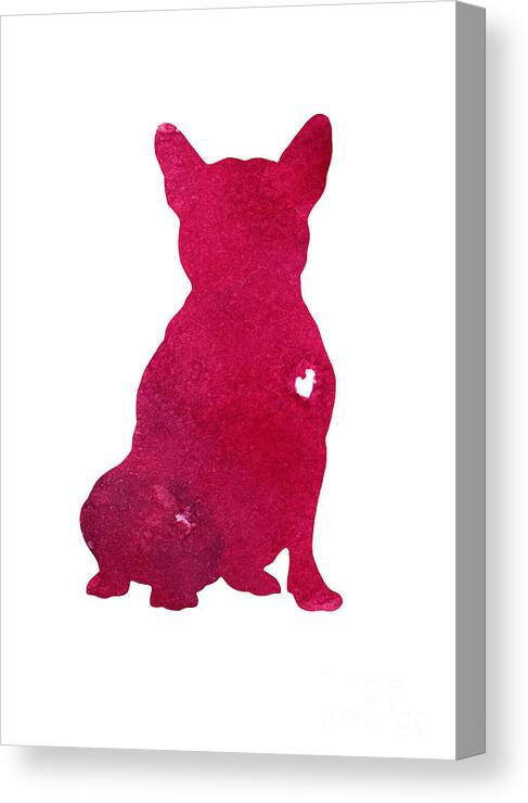Canvas print French bulldog, watercolor portrait, dog