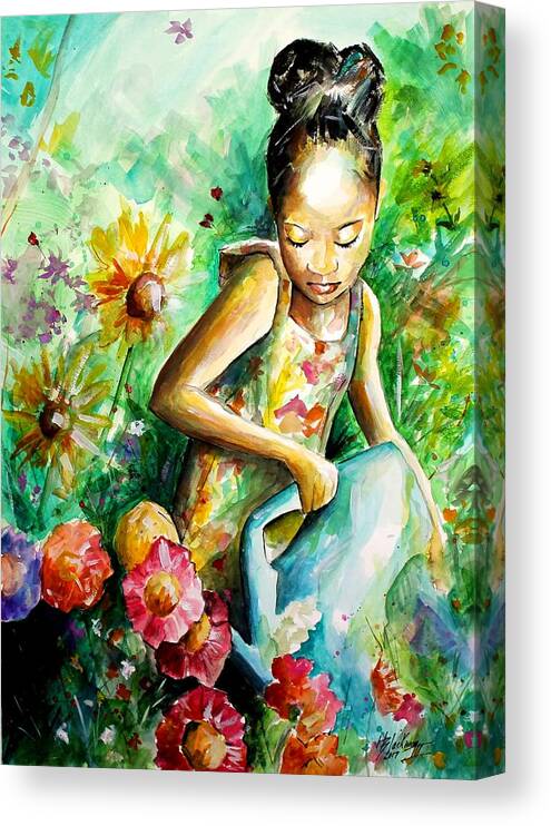 Garden Canvas Print featuring the painting Garden Keeper by Henry Blackmon