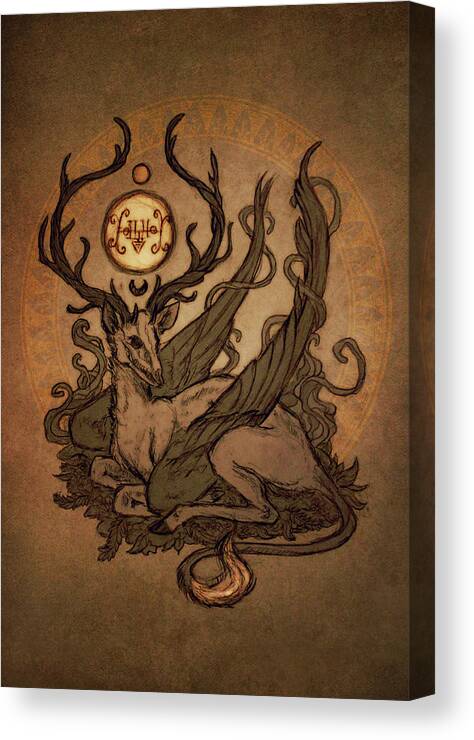 Furfur Canvas Print featuring the digital art Demons of Goetia - Furfur by Cambion Art