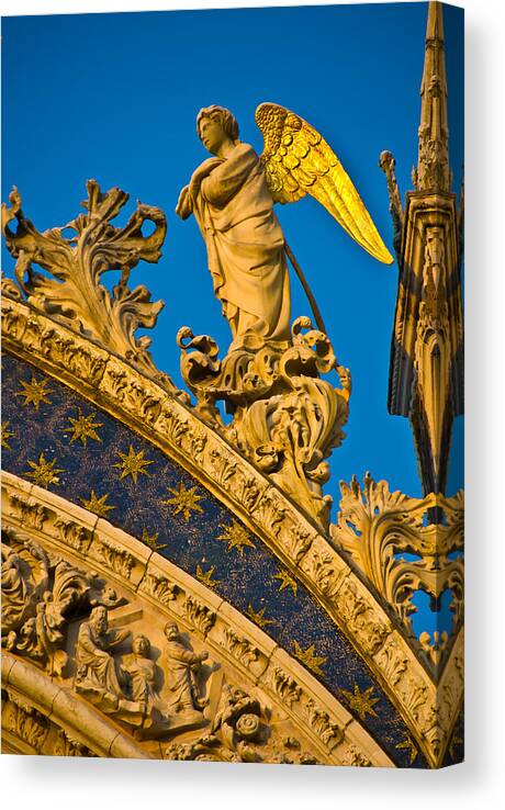 Angel Canvas Print featuring the photograph Golden Angel by Harry Spitz