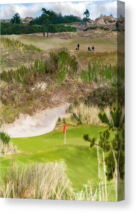 Golf Canvas Print featuring the digital art Golf Challenge by Dale Stillman