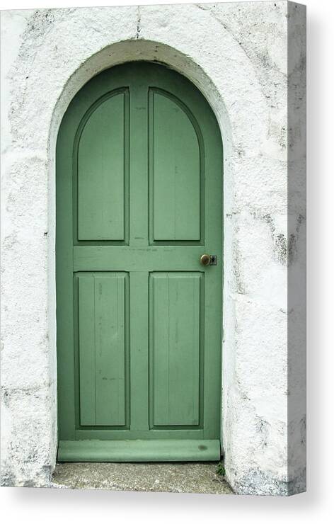 Door Canvas Print featuring the photograph Green Church Door iv by Helen Jackson