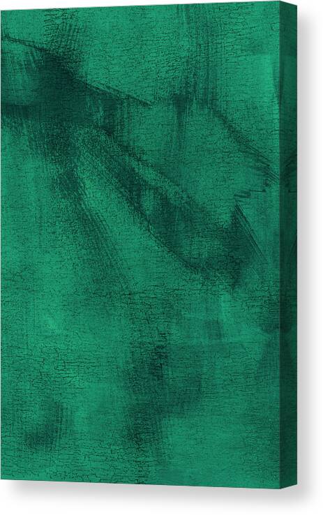 Abstract Canvas Print featuring the painting Green Field by Cheryl Goodberg