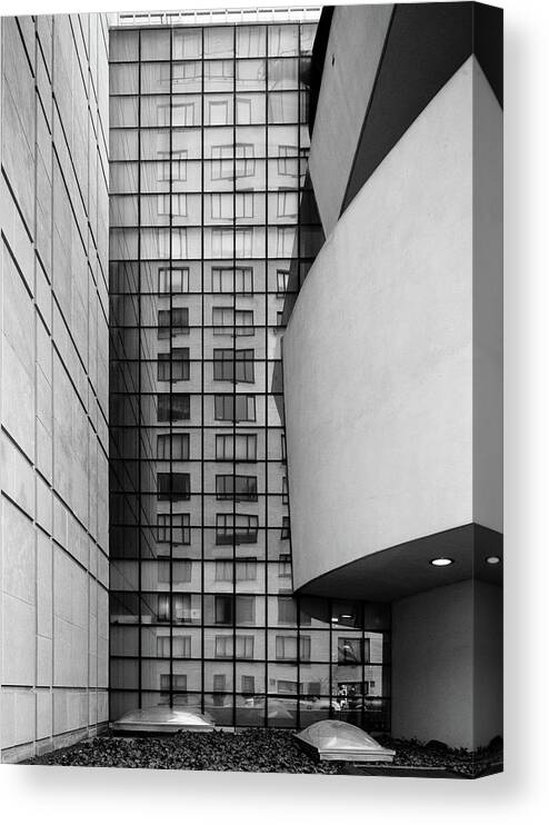 City Canvas Print featuring the photograph Guggenheim New York Addition by Stephen Russell Shilling