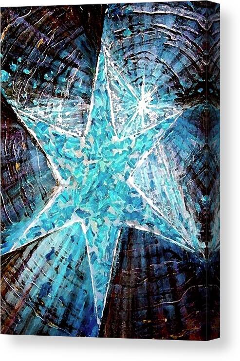Star Canvas Print featuring the painting Guiding Light by Pam Ellis