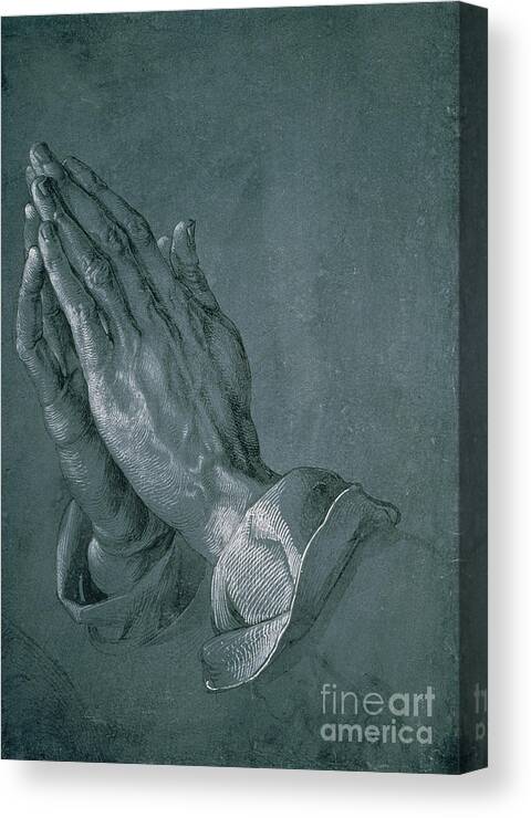 Hands Of An Apostle Canvas Print featuring the drawing Hands of an Apostle by Albrecht Durer