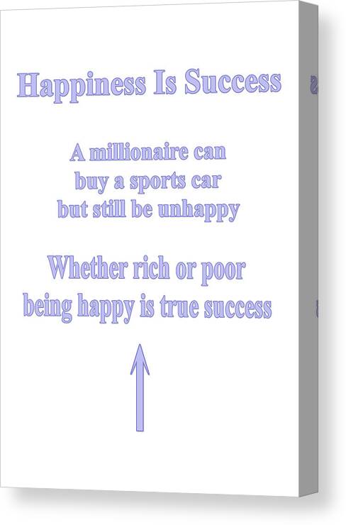 Happiness Is Success Canvas Print featuring the pastel Happiness Is Success by Peter Hutchinson