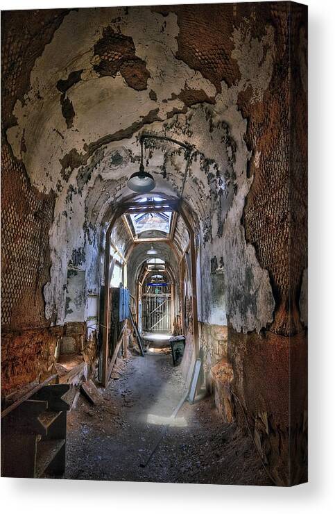 Abandoned Canvas Print featuring the photograph Holes in the Walls by Evelina Kremsdorf
