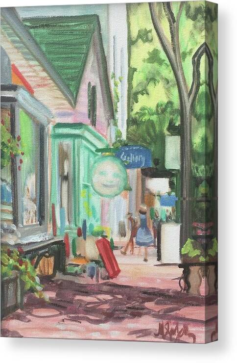 Impressionism Canvas Print featuring the painting Hometown by Maggii Sarfaty