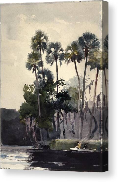 Winslow Homer (american Canvas Print featuring the painting Homosassa River by MotionAge Designs