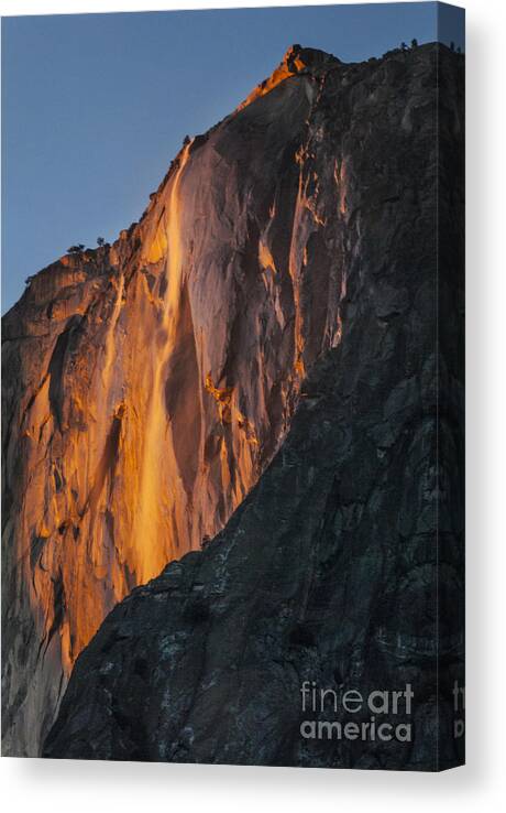 Landscape Canvas Print featuring the photograph Firefall by Richard Verkuyl