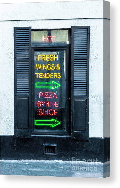 Neon Canvas Print featuring the photograph Hot And Fresh This Way by Frances Ann Hattier