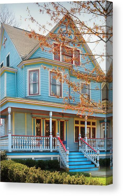 Savad Canvas Print featuring the photograph House - Painted Lady by Mike Savad