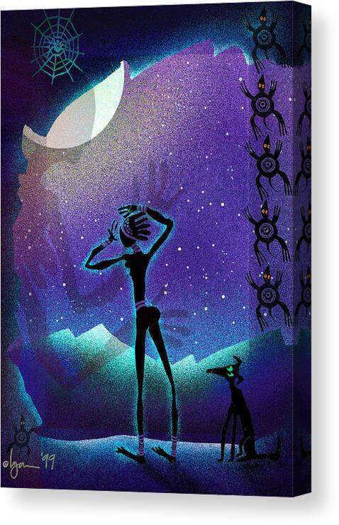 Land Of Ammaze Canvas Print featuring the painting I Had A Dream About You by Angela Treat Lyon