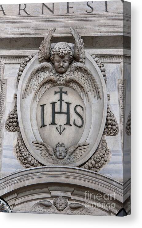 Christian Canvas Print featuring the photograph IHS by Fabrizio Ruggeri