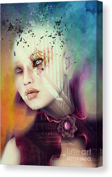 3d Canvas Print featuring the digital art Imagination by Jutta Maria Pusl
