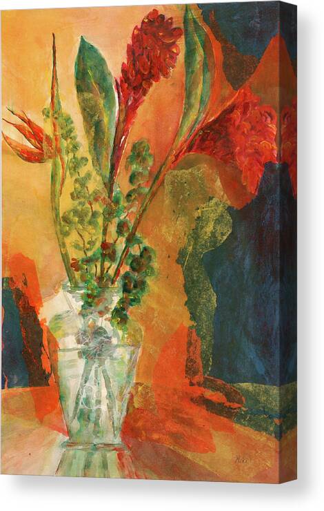 Flowers Canvas Print featuring the painting In Bloom by Miki Sion