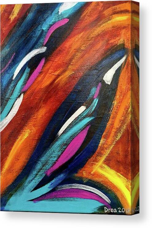 Spirit Paintings Canvas Print featuring the painting Initiation 2018 by Drea Jensen