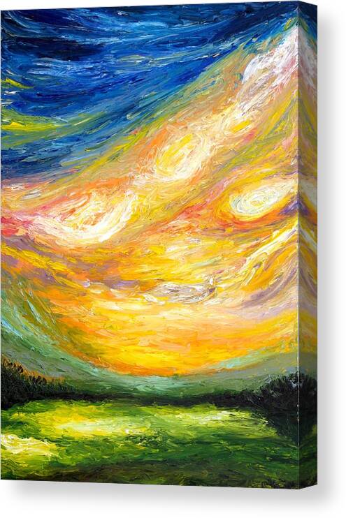 Sunset Canvas Print featuring the painting Italian Sunset by Chiara Magni