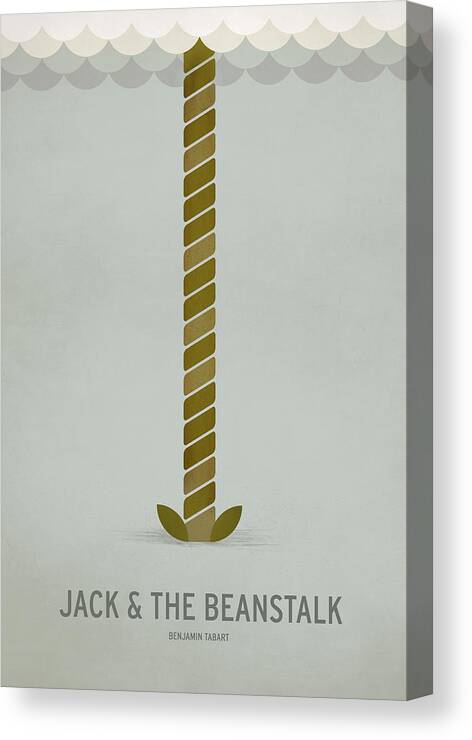 Jack And The Beanstalk Canvas Print featuring the digital art Jack and the Beanstalk by Christian Jackson