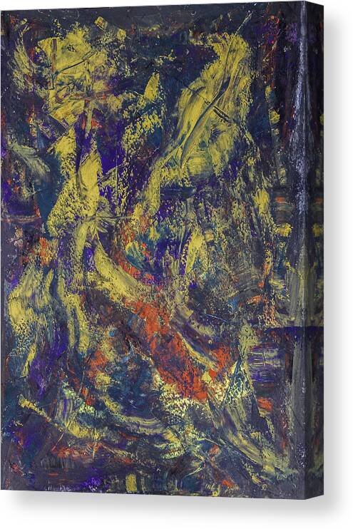 Abstract Canvas Print featuring the painting Flower in Hades by Julius Hannah