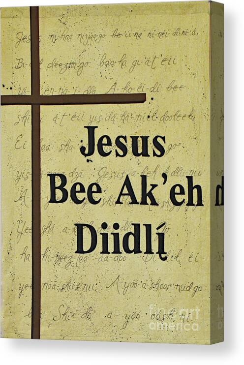 Navajo Canvas Print featuring the photograph Jesus Bee Ak'eh Diidli by Debby Pueschel