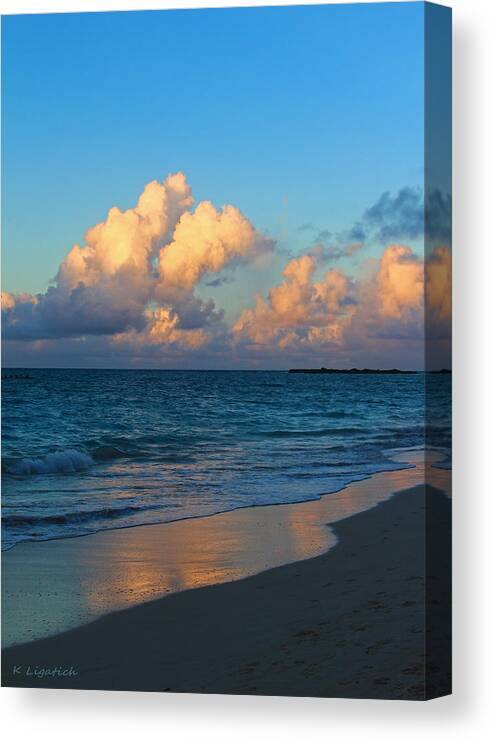 Kailua Beach Canvas Print featuring the photograph Kailua Beach Clouds by Kerri Ligatich