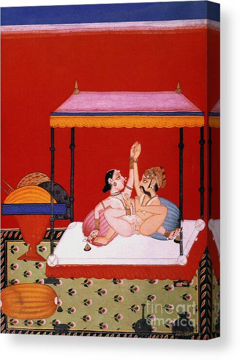 Asian Canvas Print featuring the painting Kama Sutra by Vatsyayana