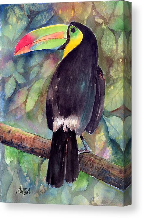 Bird Canvas Print featuring the painting Keel-billed Toucan by Arline Wagner