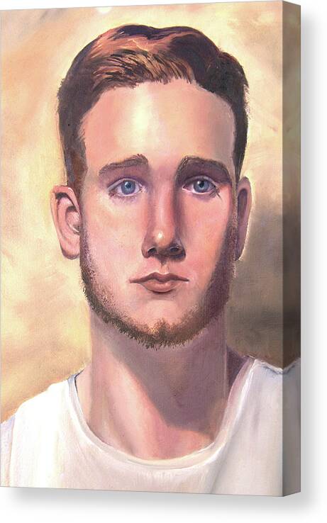 Portrait Canvas Print featuring the painting Kevin by Nila Jane Autry
