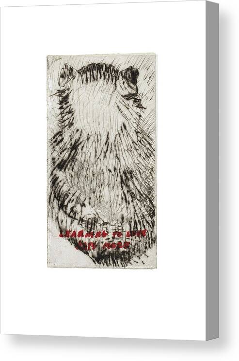 Rat Canvas Print featuring the drawing Learning to Love Rats More #3 by Dawn Boswell Burke