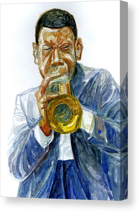 Jazz Canvas Print featuring the painting Lee Morgan by Joe Roache