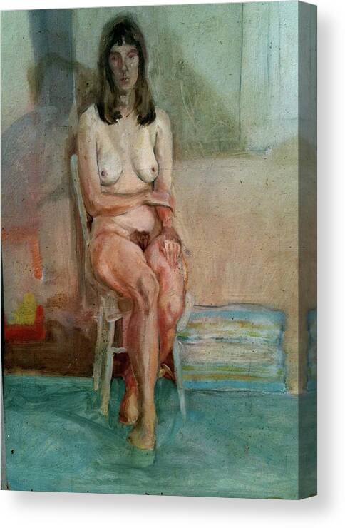 Nude Canvas Print featuring the painting Life Model by Tom Smith