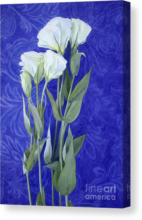 Flowers Canvas Print featuring the painting Life's a Joy 2 by Jan Lawnikanis