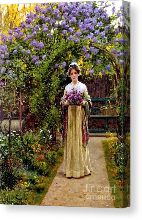 Lilacs 1901 Canvas Print featuring the photograph Lilacs 1901 by Padre Art