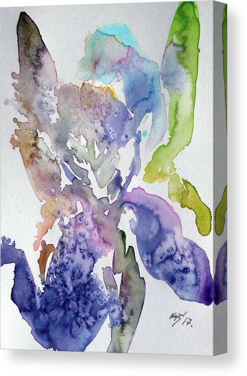 Flower Canvas Print featuring the painting Little lily by Kovacs Anna Brigitta