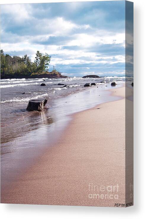 Photo Canvas Print featuring the photograph Little Presque Isle by Phil Perkins