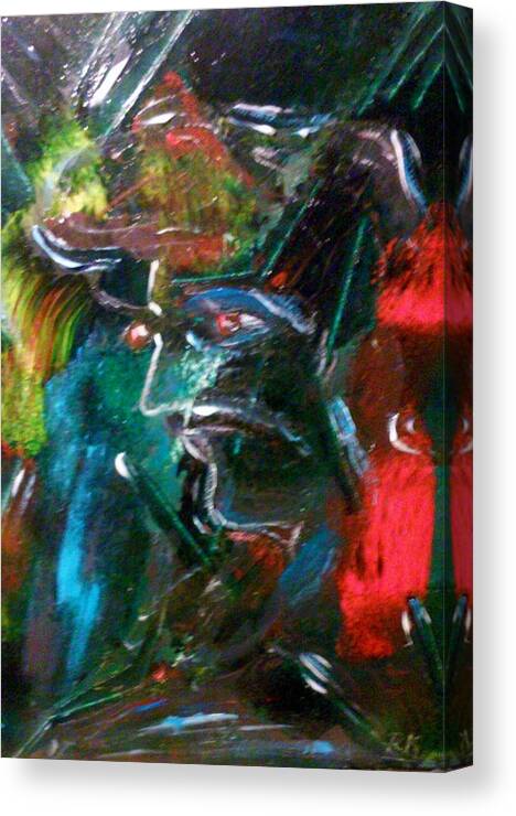 Semi-abstract Painting Canvas Print featuring the painting Looking Ahead by Ray Khalife