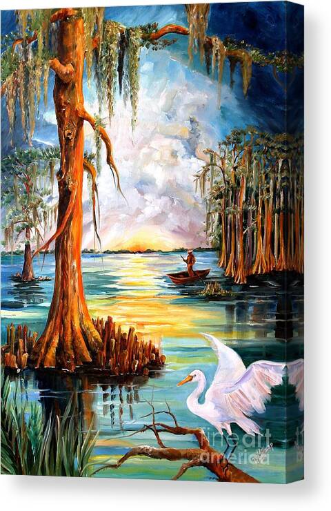 Louisiana Canvas Print featuring the painting Louisiana Bayou by Diane Millsap