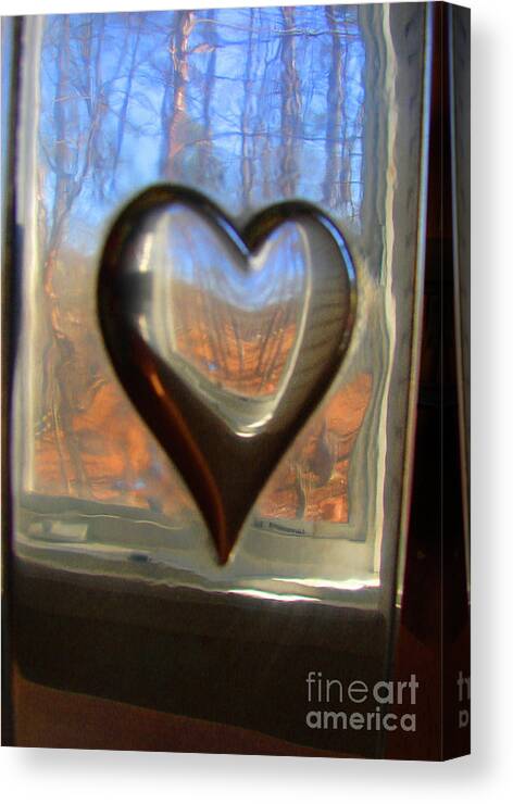 Heart Canvas Print featuring the photograph Love Reflected by Laura Brightwood