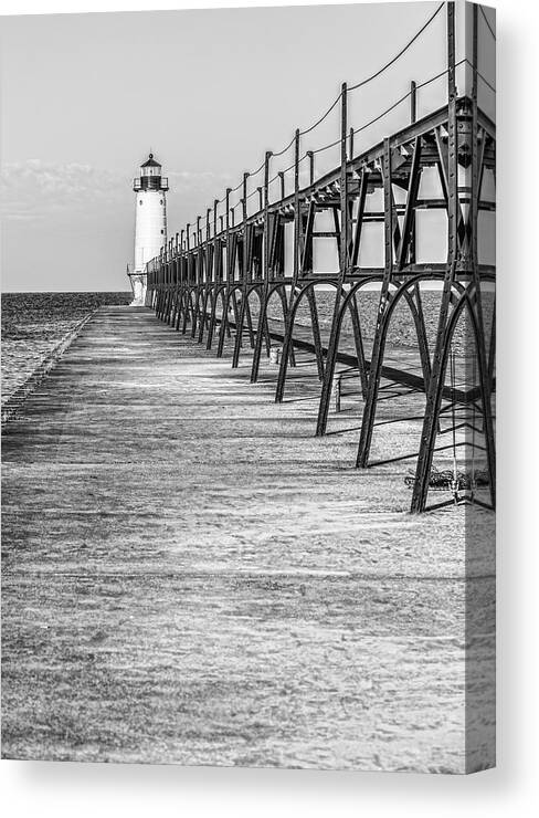 Manistee Lighthouse Canvas Print featuring the photograph Manistee Lighthouse by Joe Holley