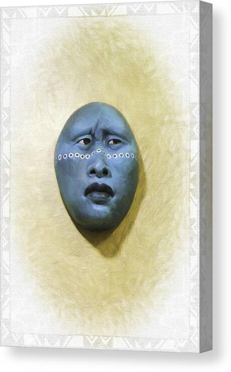 American Indian Canvas Print featuring the photograph Mask 1 by Don Lovett