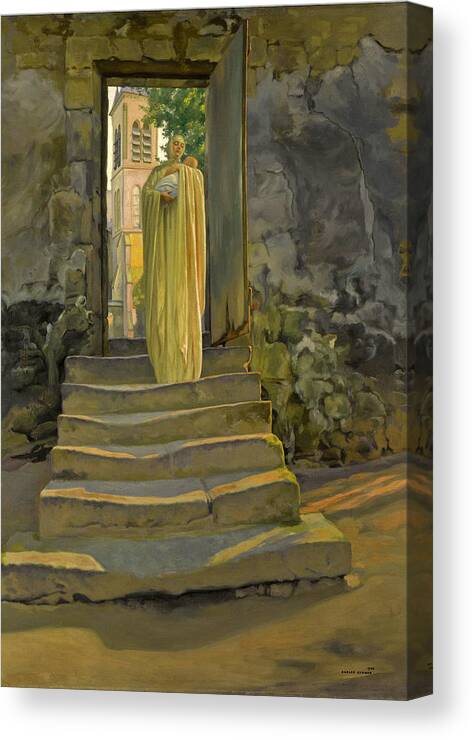 Carlos Schwabe Canvas Print featuring the painting Maternity by Carlos Schwabe