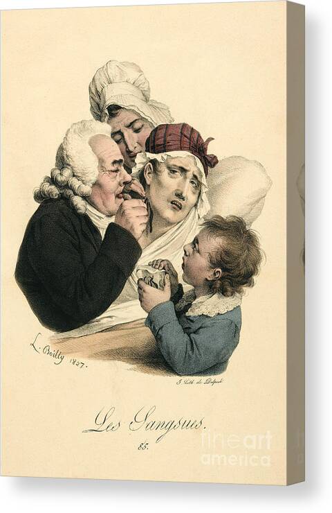 Historic Canvas Print featuring the photograph Medical Practitioner Administers by Wellcome Images