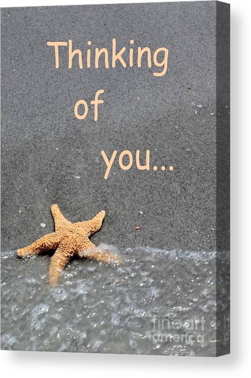 Starfish Canvas Print featuring the photograph Thinking of You Starfish by Robert Wilder Jr