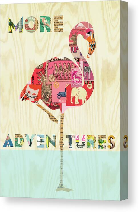 More Adventures Canvas Print featuring the mixed media More Adventures by Claudia Schoen