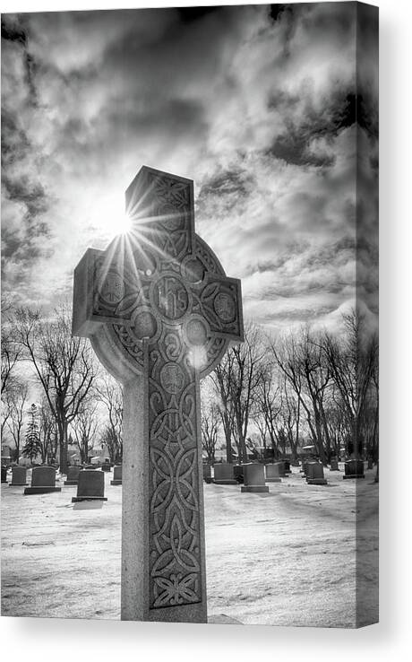 Guy Whiteley Photography Canvas Print featuring the photograph Morning Cross by Guy Whiteley