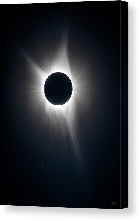 Solar Eclipse Canvas Print featuring the photograph My Corona by Greg Norrell