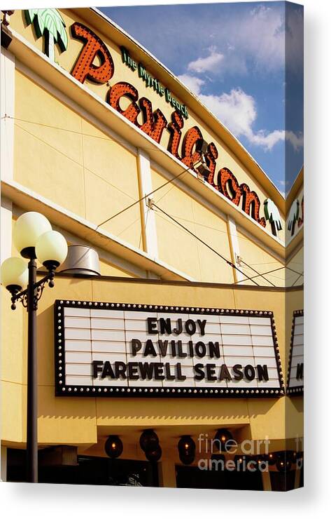 Myrtle Beach Pavilion Photo Canvas Print featuring the photograph Myrtle Beach Pavilion Farewell by Bob Pardue