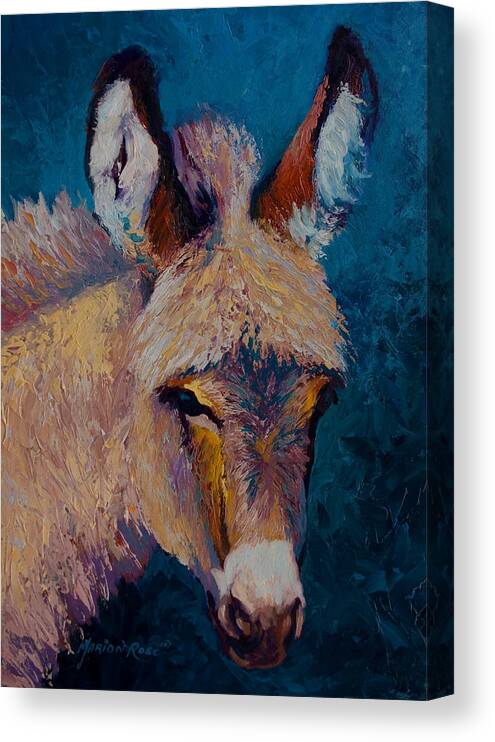 Burro Canvas Print featuring the painting Mystic by Marion Rose